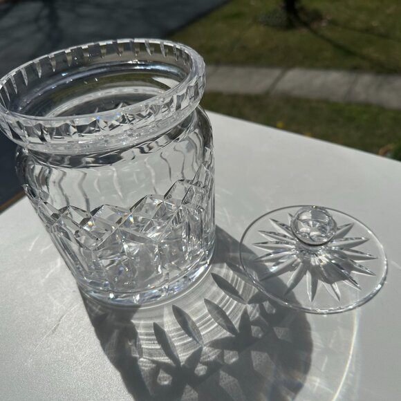 #6034 WATERFORD CRYSTAL LISMORE BISCUIT BARREL WITH LID - Picture 8 of 11